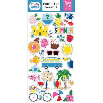 Echo Park I Love Summer Sticker - Chipboard Accents